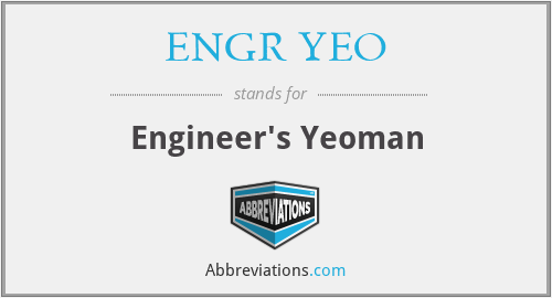 ENGR YEO - Engineer's Yeoman
